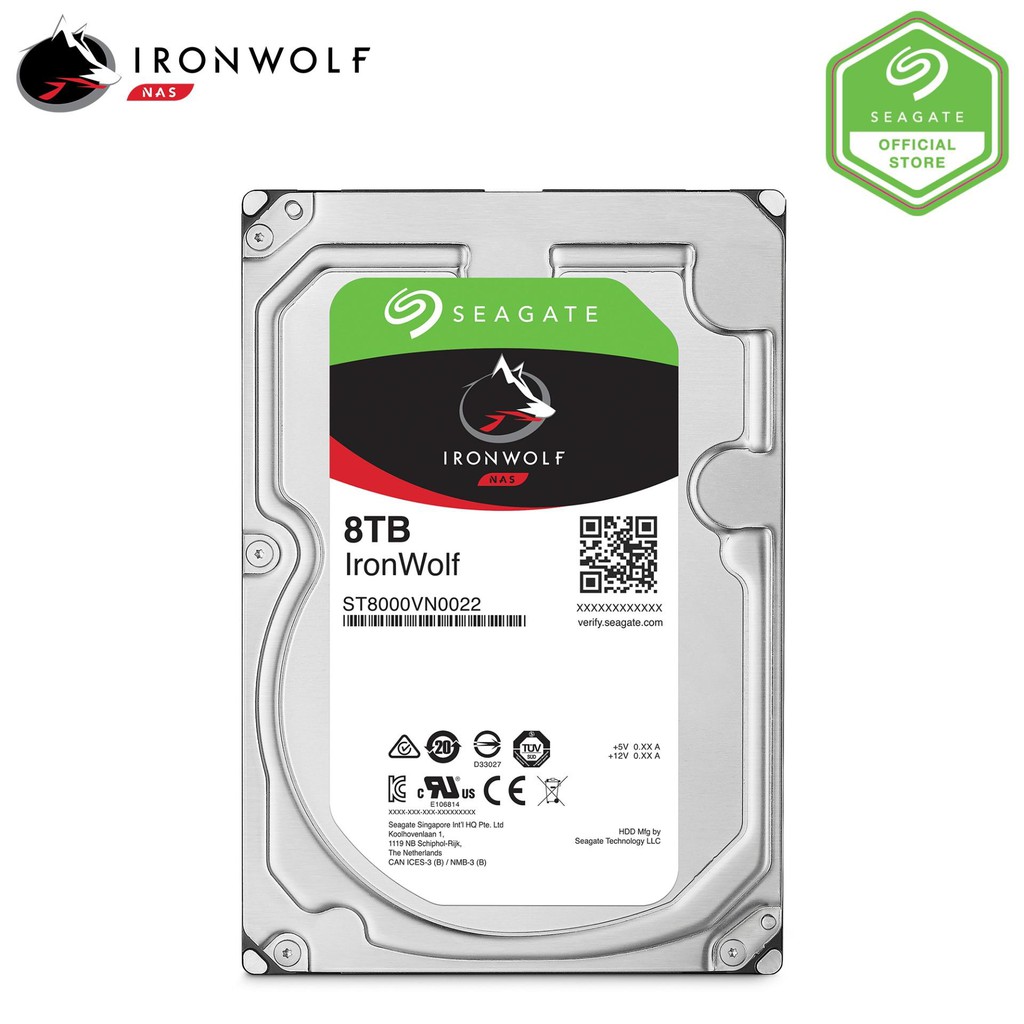 Harddisk HDD Seagate Ironwolf 8TB Sata 3,5” NAS