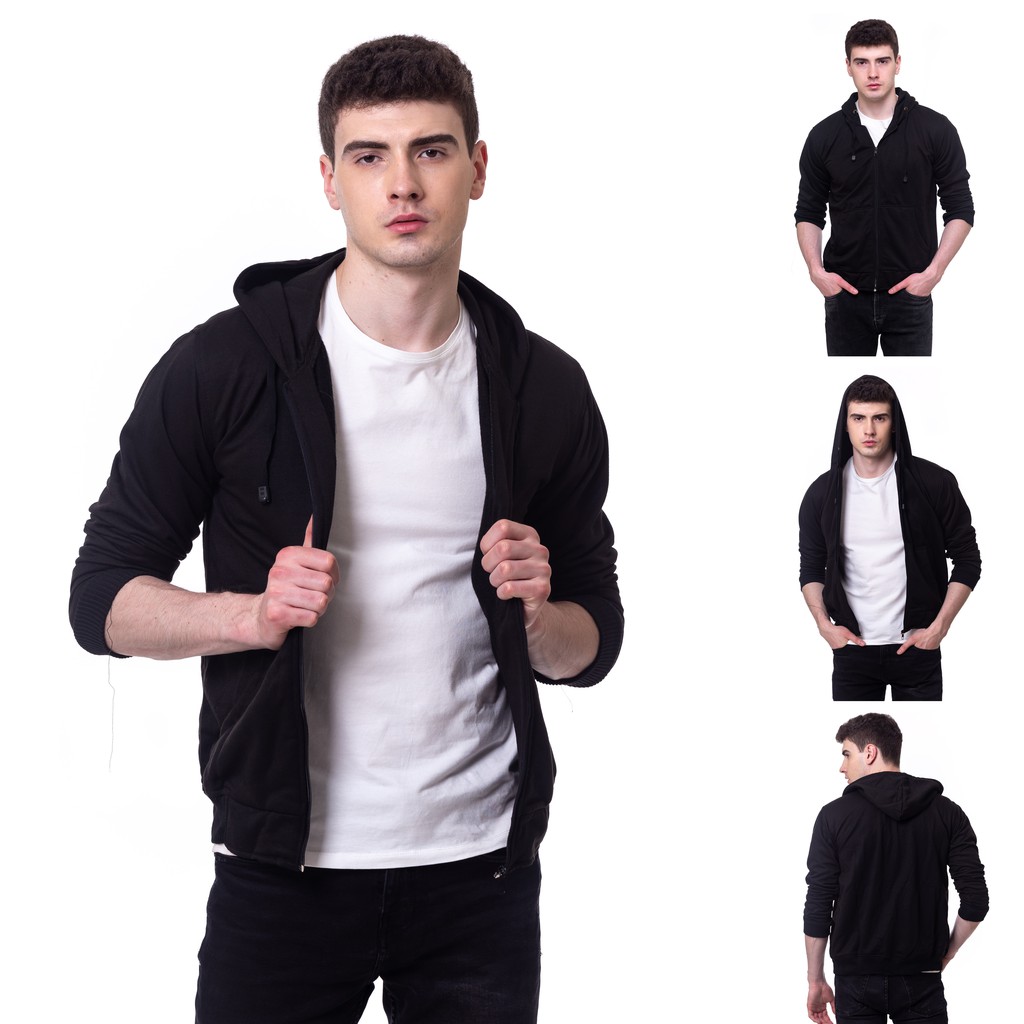 HEYLOOK Project - Jaket Pria Jaket BASIC Hodie Jaket Polos Fleece Jaket Distro Pria Terbaru - [Bisa Cod]