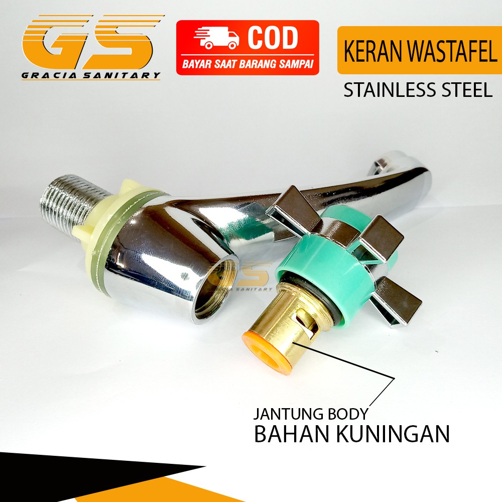 PROMO Kran Wastafel handle Baling Warna 1/2Inch