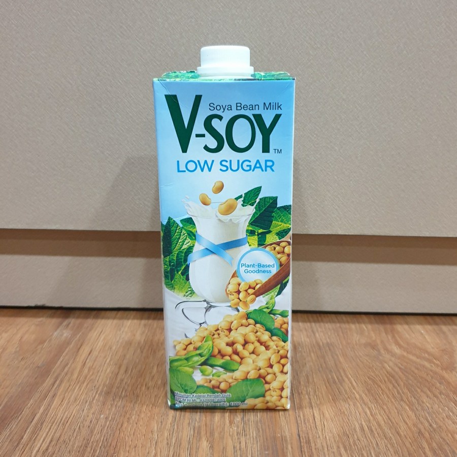 

V-Soy Susu Kedelai Original Rendah Gula Soya Bean Milk Low Sugar 1 L