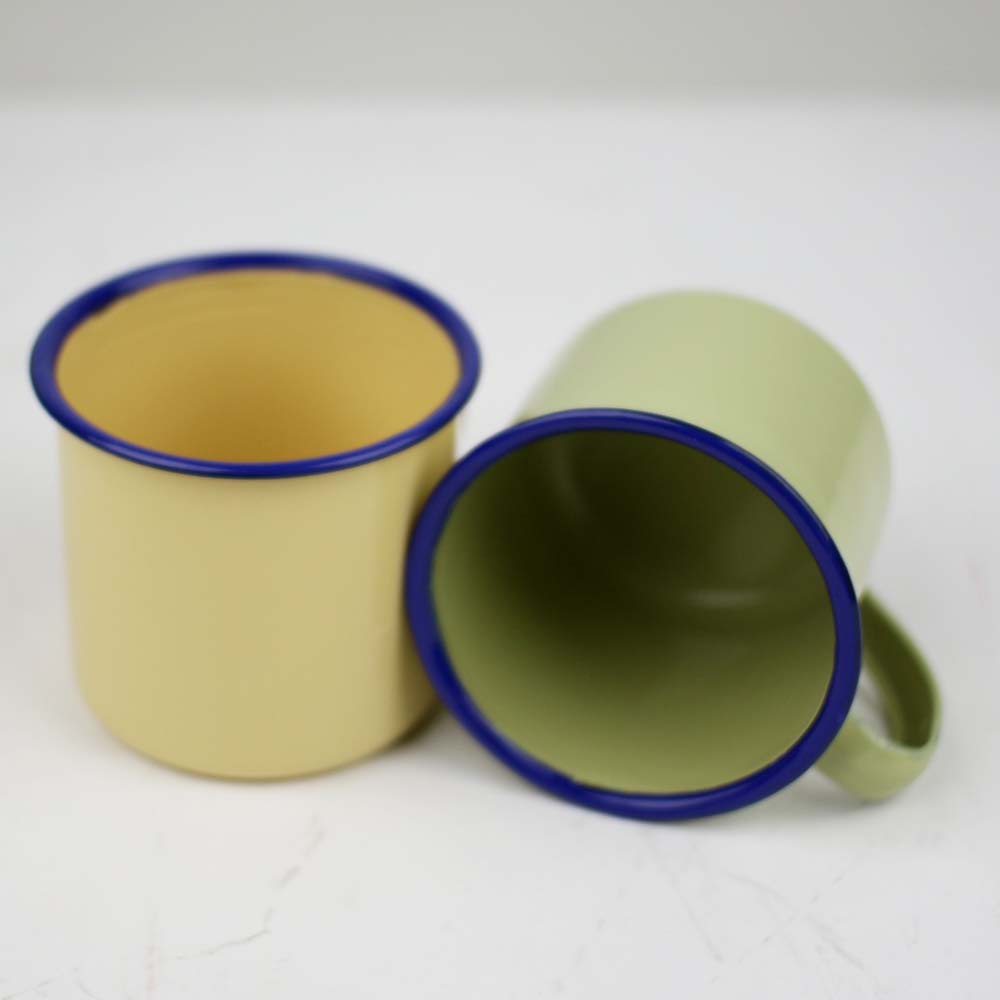 Cangkir kopi mini warna warni / mug jadul mini enamel 8 cm 5007 - isi 1 pcs