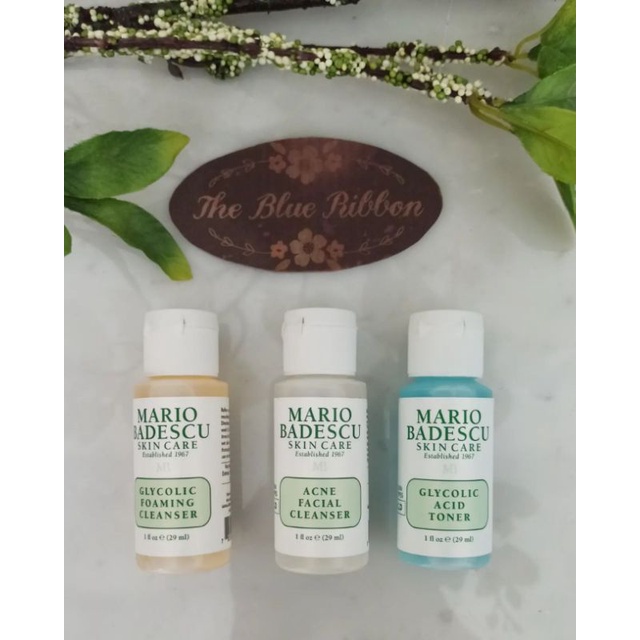 MARIO BADESCU TRAVEL SIZE (GLYCOLIC FOAMING CLEANSER , GLYCOLIC ACID TONER , ACNE FACIAL CLEANSER)