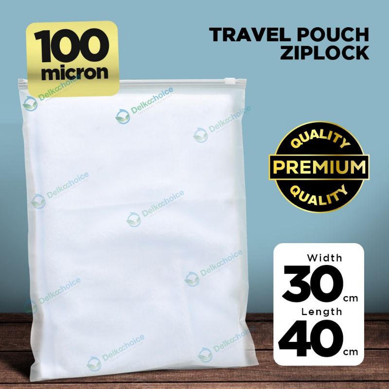 Travel Pouch Organizer Serbaguna Ziplock Matte Premium 100mic Delkochoice