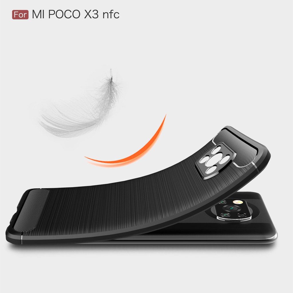 Casing Softcase Xiaomi Poco X3 NFC / Poco X3 Pro IPAKY Carbon Fiber Matte Softcase