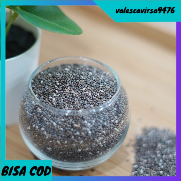 

⭐BISA COD⭐ Organic Black Chia Seed / Cia Seed 1 Kg Premium Biji Chiaseed Original