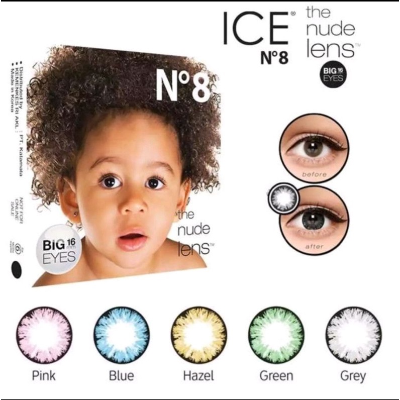 Softlens ice N8 Lensa mata Big eyes Baby eyes(HANYA UKURAN NORMAL)