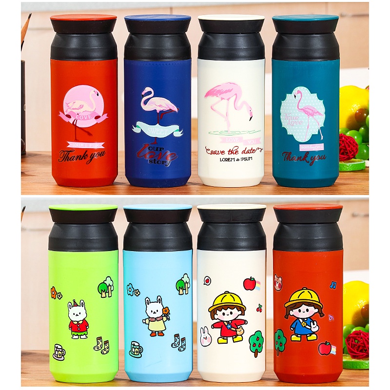 Jual Botol Minum Kaca Beling Lapis Motif Dengan Karakter Yang Lucu