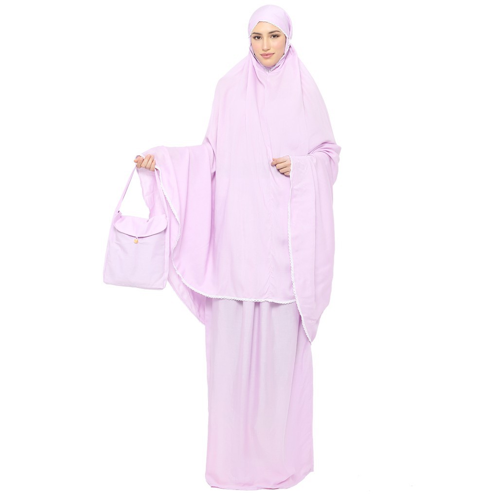 Mukena Plain Pink - Mukena Dewasa - Mukena Cantik - Mukena Murah