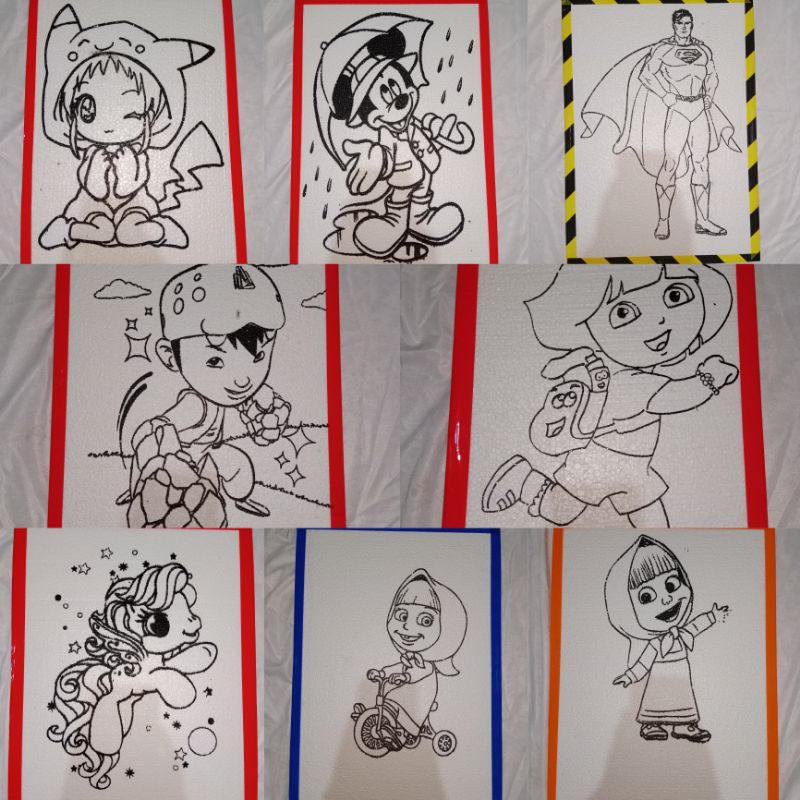

aneka gambar lukis gabus/styrofoam tebal 2cm