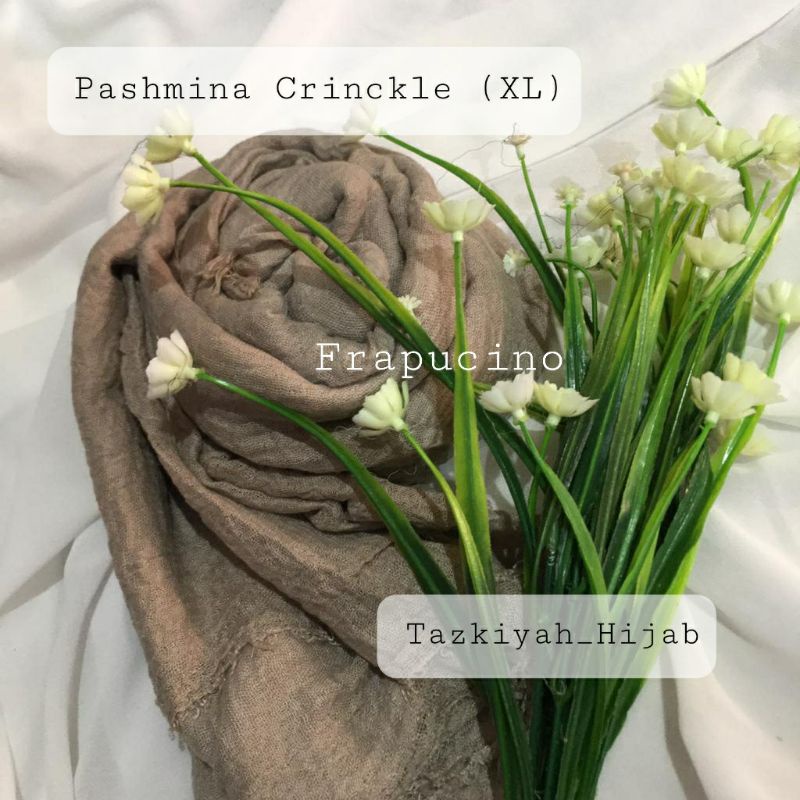 Pashmina Crinkle Shawl-Frapocino XL