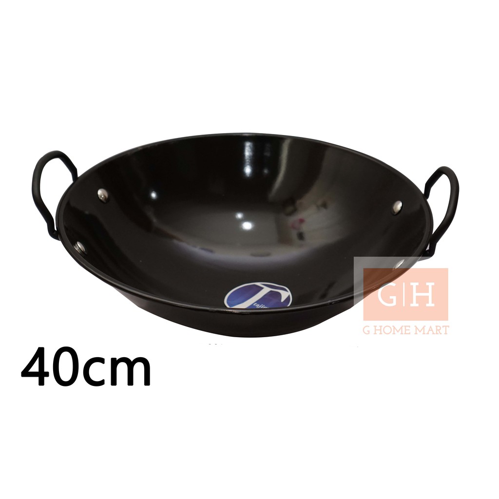 TAJIMAWA Wajan Hitam 40cm/ Kuali Hitam/ Kuali Wajan Masak