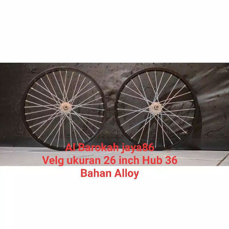 Velg sepeda bahan alloy ukuran 26 inch Hub 36