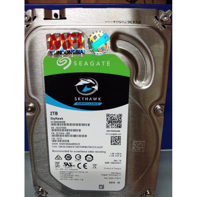 HDD SKYHAWK SEAGATE 2TB HARDISK CCTV HARDDISK RESMI