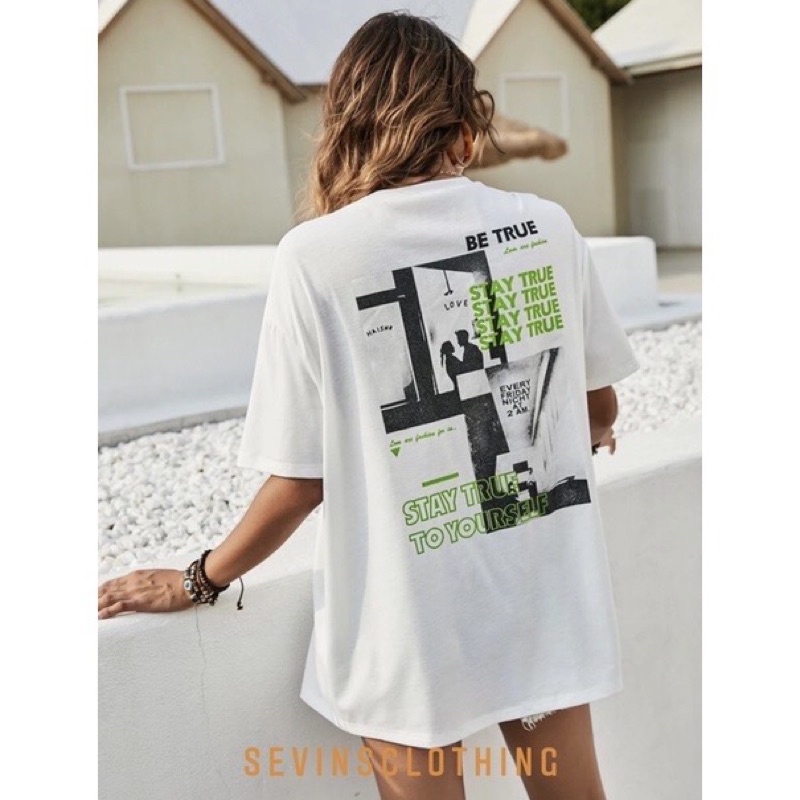 Sevins - T-shirt oversize tee | Kaos cewek | Oversize tee