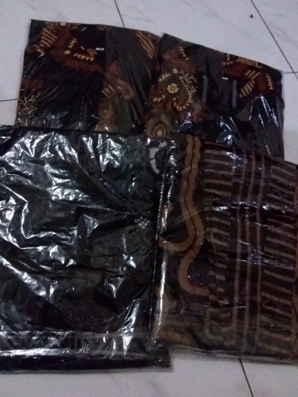 M-l-xl-xxl Batik Tunik Wanita Asj Sa Hrb026 Kenongo Pekalongan Sogan Tulis