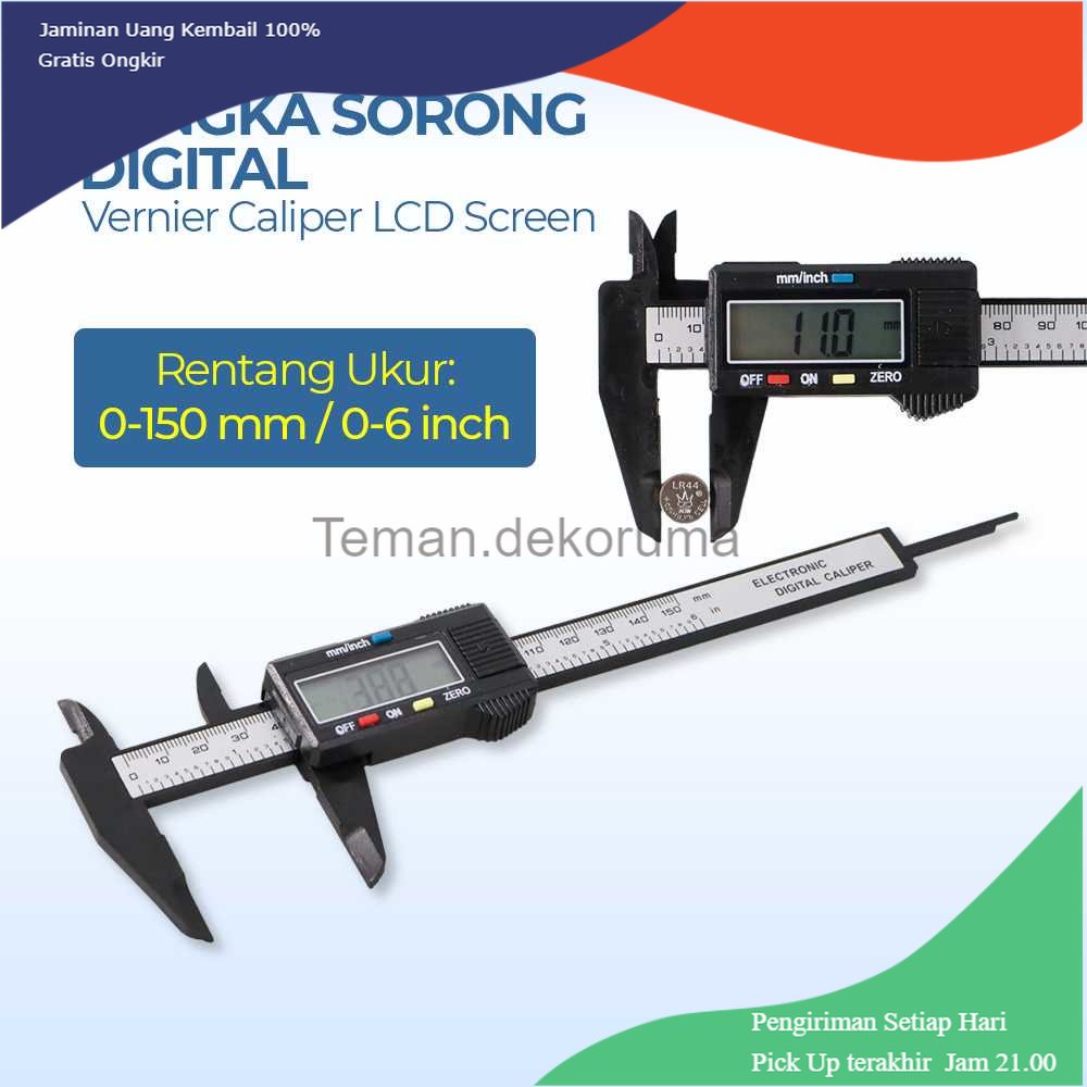 TD - PKK Taffware Jangka Sorong Digital Vernier Caliper LCD Screen - JIGO-150