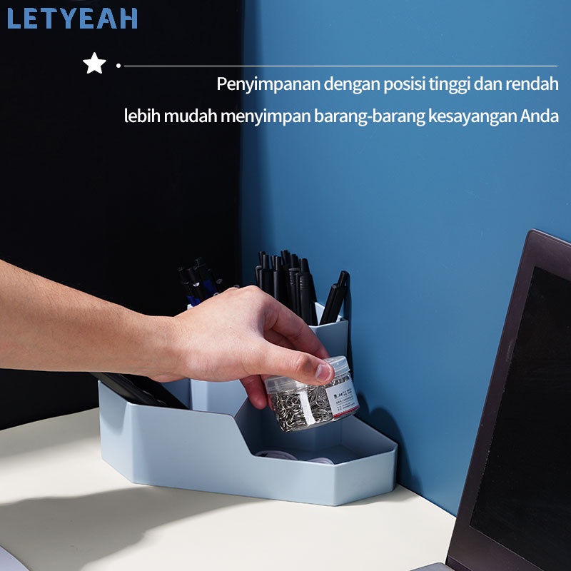 letyeah desktop storage kotak make up kotak penyimpanan alat tulis / rak kosmetik kotak organizer sudut