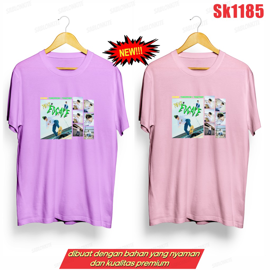 MURAH!!! KAOS KPOP SOOBIN SK1185 FIGHT OR ESCCAPE UNSEX COMBED 30S