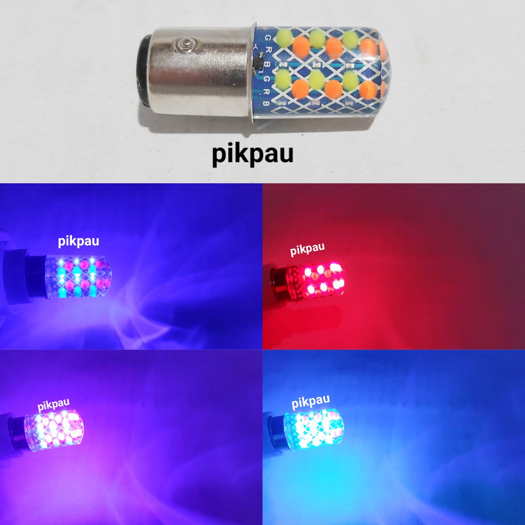 Terbaru Lampu Rem LED Jelly RGB 2 Mode Running Stop Rem Strobo Nyala Terang Batik