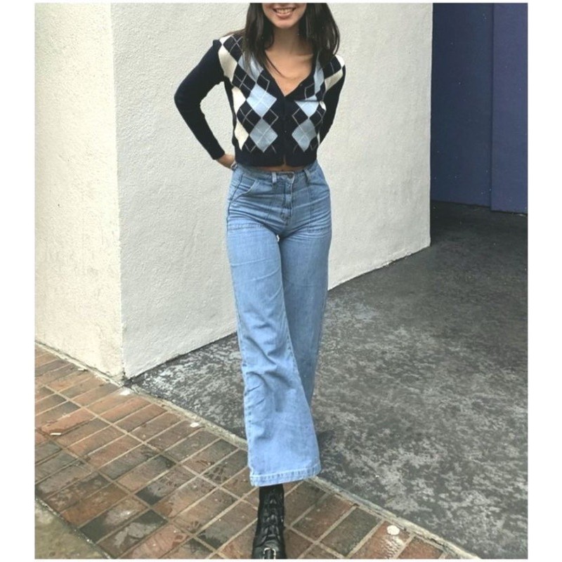 Argyle Korean Cardigan