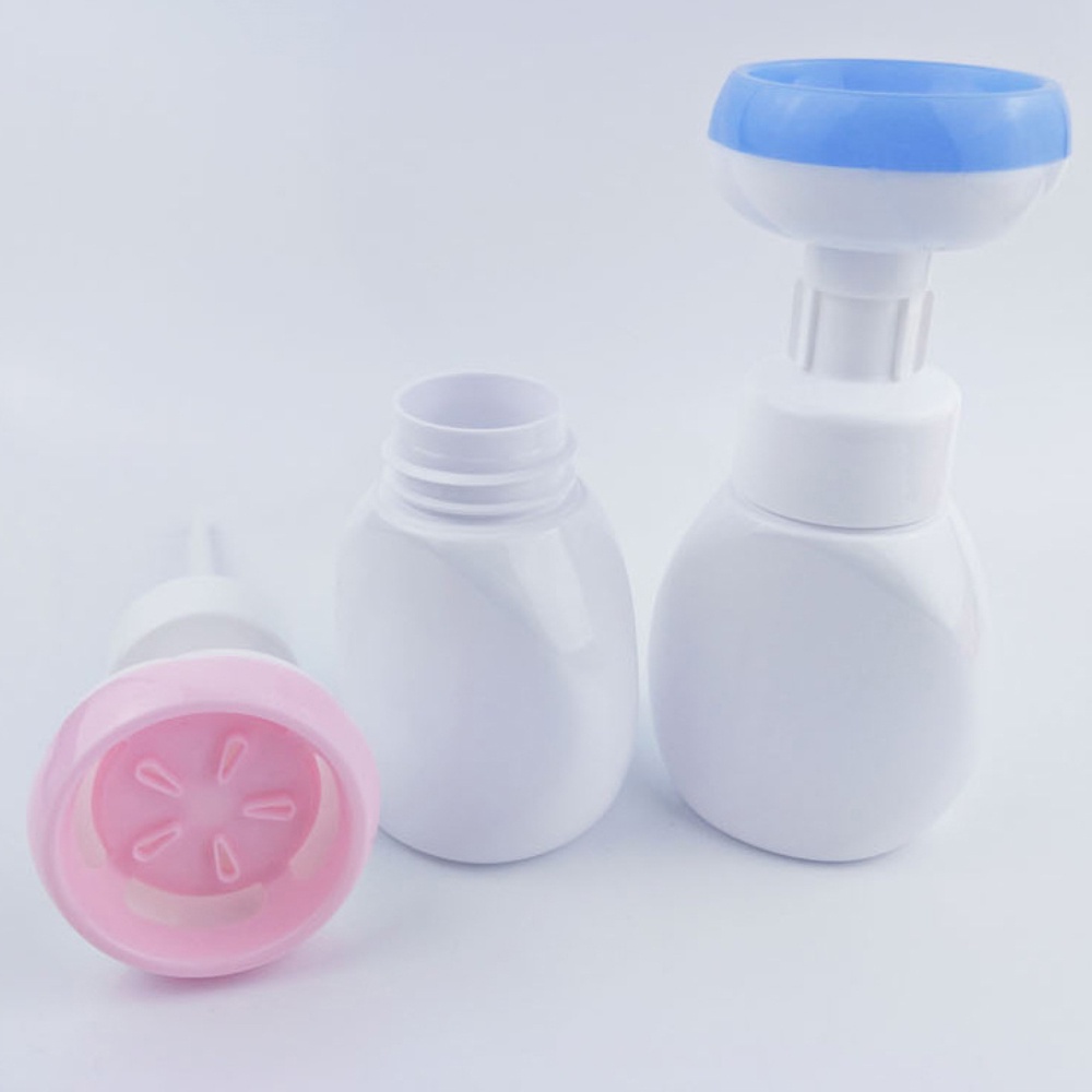 Plastic pressing flower foam bottle refillable bathroom handmade soap shampoo empty bottle sub-bottle ow