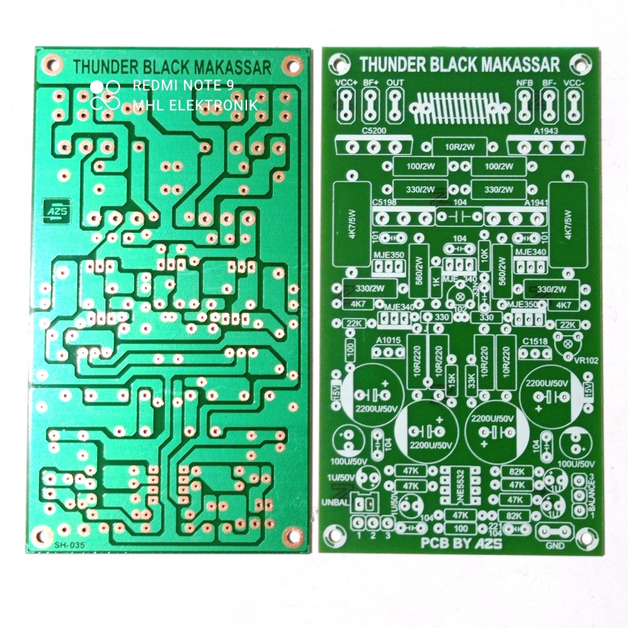 PCB POWER AMPLIFIER TBM Dual Input Mono