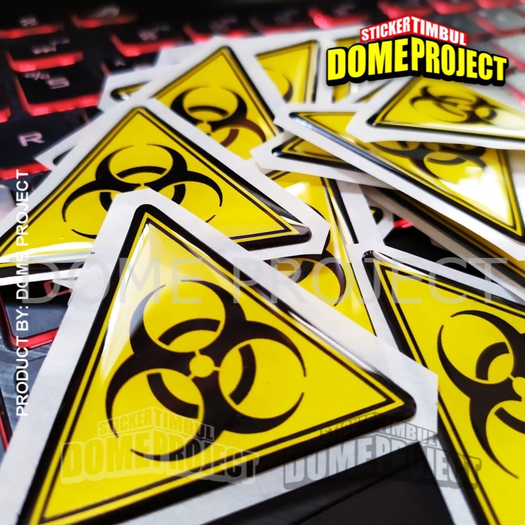 BIOHAZARD EMBLEM STIKER RESIN LENTUR STIKER MOTOR IMPORT STIKER KACA HELM