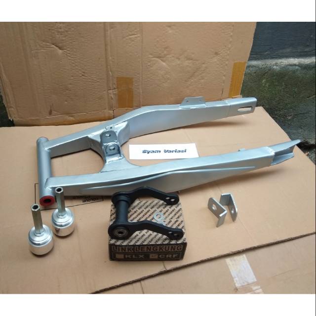 Ready Stok Swing arm Crf Replika KTM Panjang 66cm Set Link Lengkung Plus Peninggi Usd 10cm