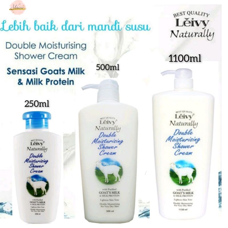 LEIVY SHOWER CREAM/SABUN CAIR LEIVY/LEIVY GOATS MILK