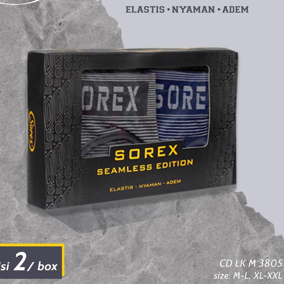 Terbaru.. ( 1 Kotak isi 2 Pcs ) Sorex Sport Cd Seamless Edition Men Anti Nyeplak CD Lk M 3805