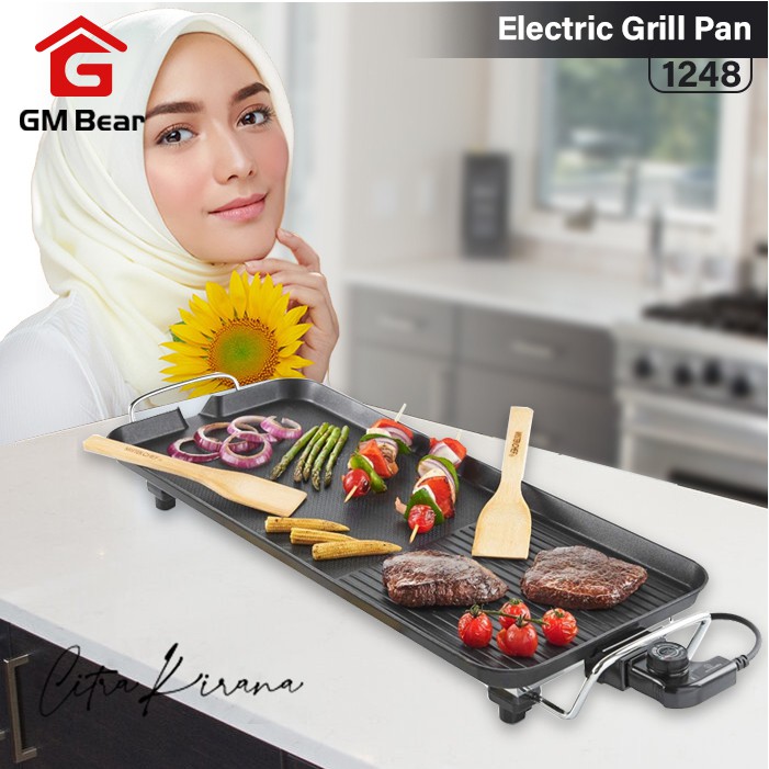 GM Bear Alat BBQ Yakiniku Grill Pan 1248-Denki Electric Barbecue