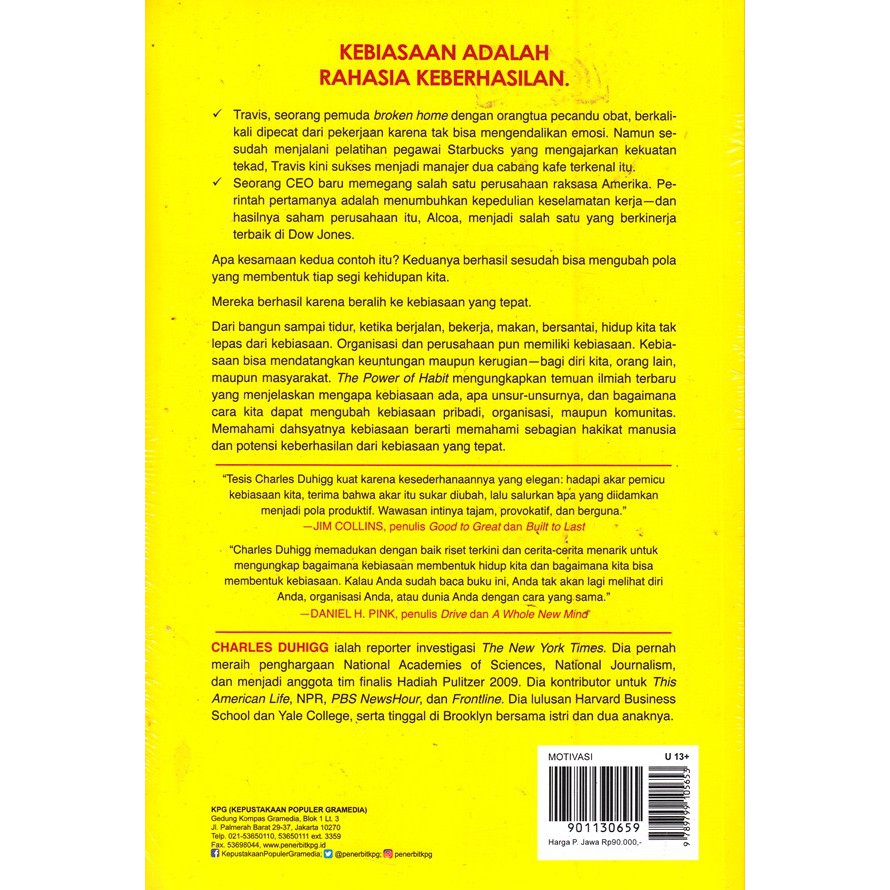 Buku Motivasi Sukses The Power Of Habit Dahsyatnya Kebiasaan