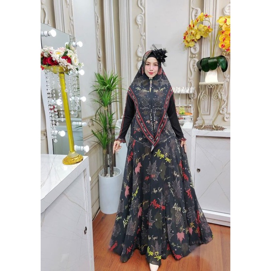 Ameena Ameera ORI by Alya Syar'i / Gamis Set Syar'i / Gamis Pesta / Gamis Syar'i Mewah / Dress Syar'i Terbaru / Fashion Branded Muslimah-2