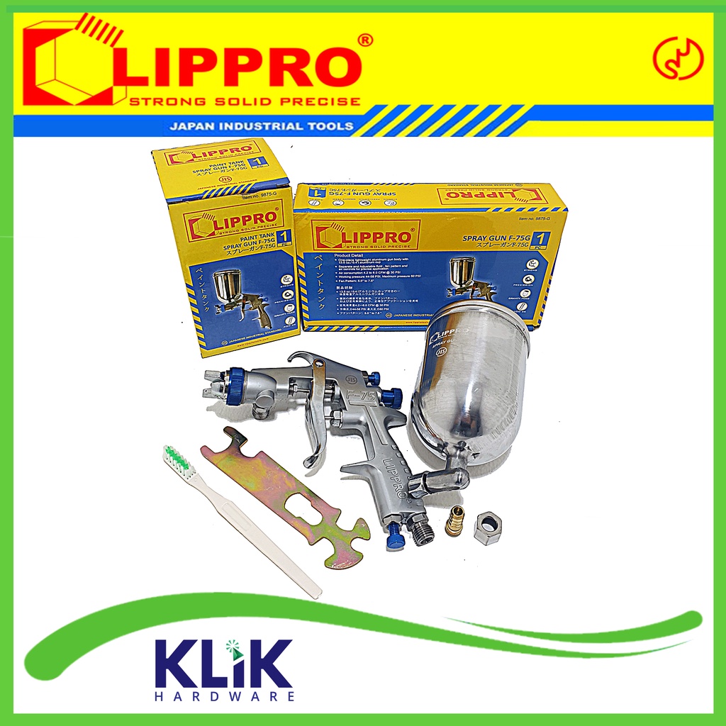 Lippro Spray Gun F75 Tabung Atas Spit Duco F75G Spet Cat F-75G Semprotan Cat 400 ml