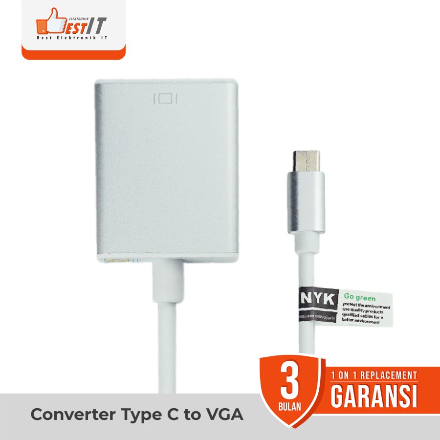 Converter Kabel TYPE C to VGA NYK Original