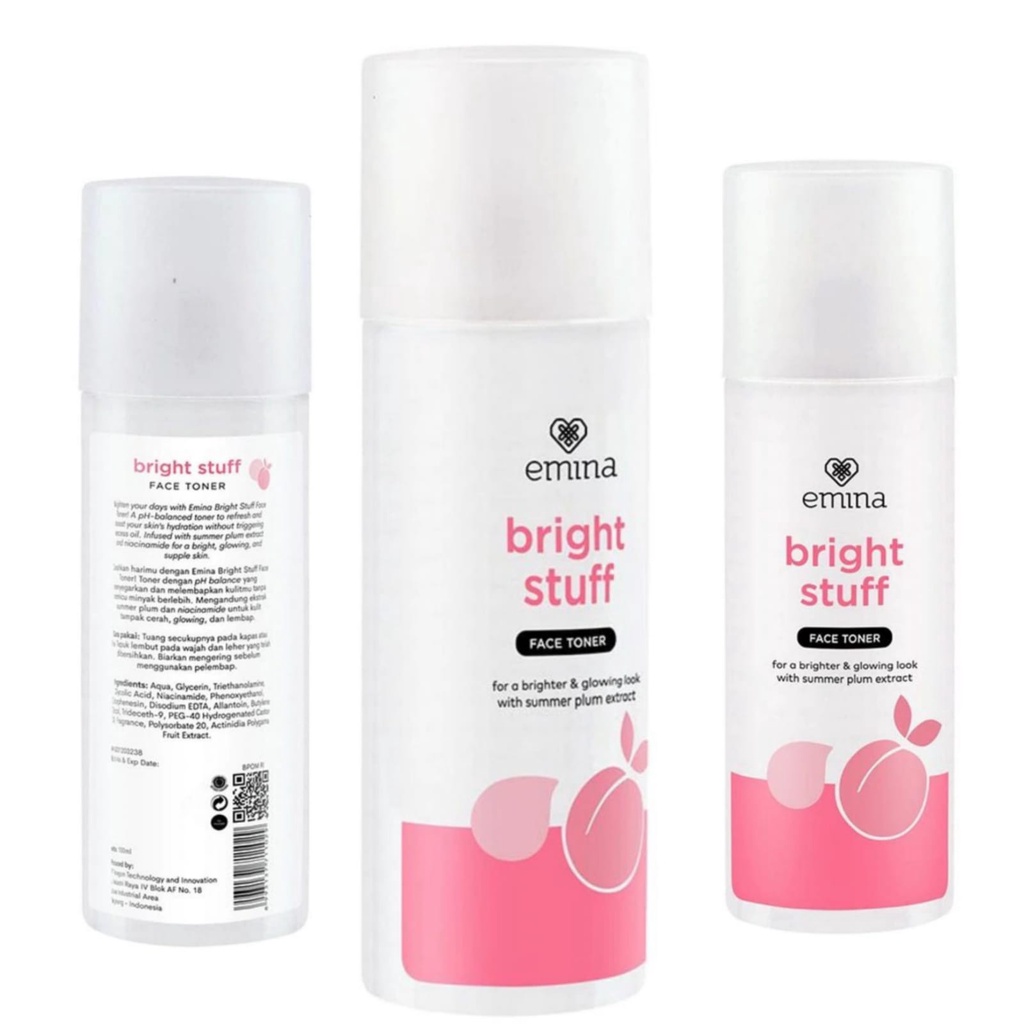 Emina Bright Stuff Face Toner 100 ML Bright Stuff Face Toner BPOM Baru !!