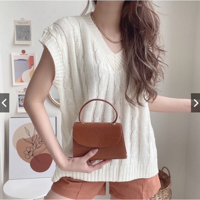 DALMI KNIT VEST / CABLE KNIT VEST / ROMPI RAJUT VEST / HONEY VEST RAJUT PREMIUM ZALIZA