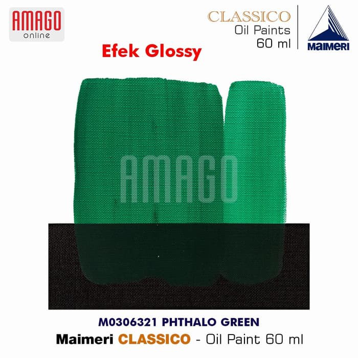 Cat Minyak Lukis MAIMERI Classico - Oil Paint - Phthalo Green - 60ml - M0306321