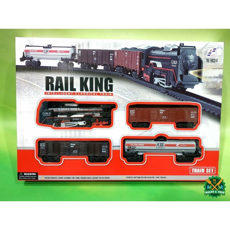  Mainan  Kereta  Api  Lokomotif Train Rail King Intelligent 