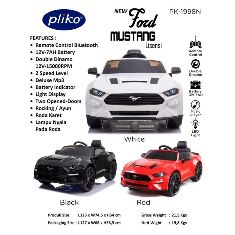(NEGO SAMPE DEAL) Mobil aki Pliko 1998N / Pliko Ford mustang PK-1998N