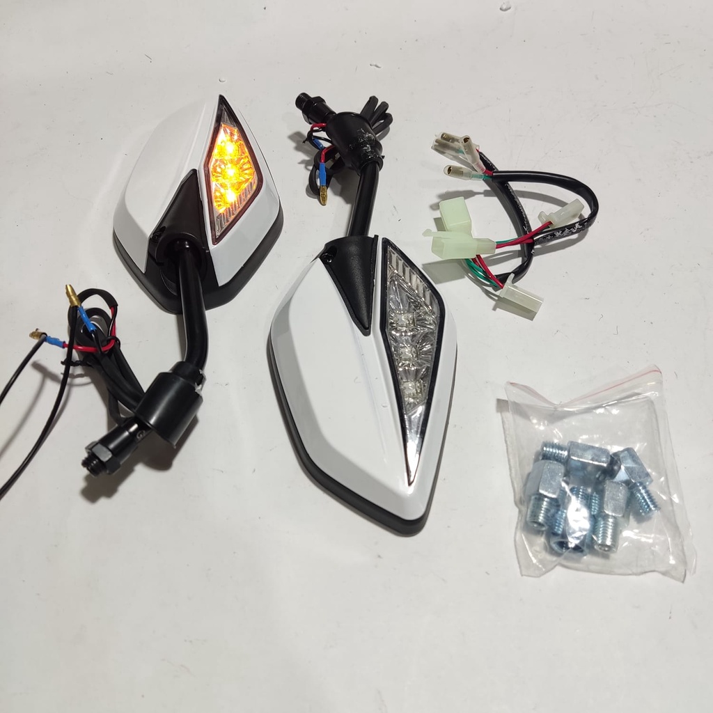 Hot Deals Spion Motor Lampu Led+ Sen Semua Motor Beat Vario Dll
