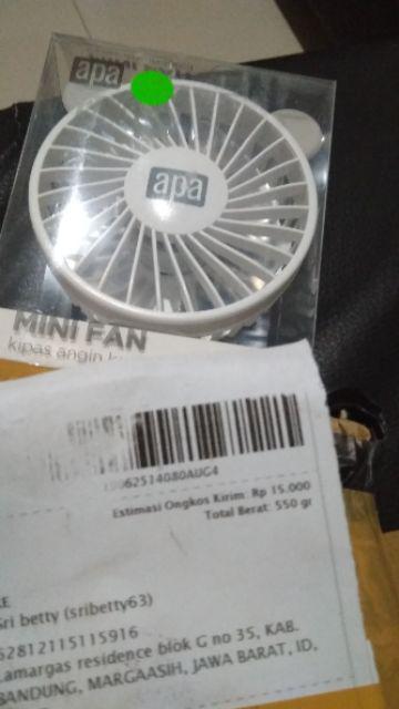 APA KIPAS ANGIN MINI GENGGAM PORTABLE RECHARGEABLE MINI 