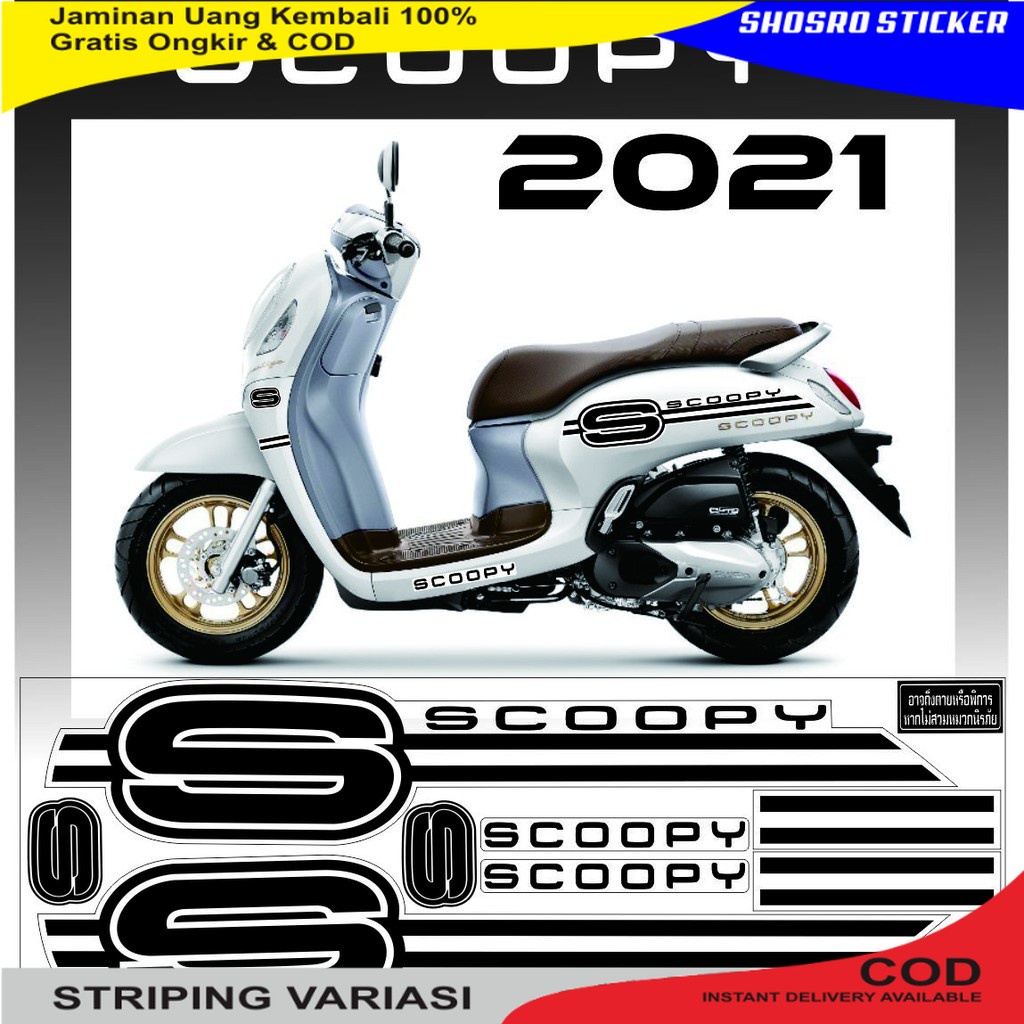 COD STIKER POLET VARIASI STRIPING MOTOR HONDA MATIC SCOOPY NEW 2021 VARIASI STIKER VARIASI SCOOPY BA