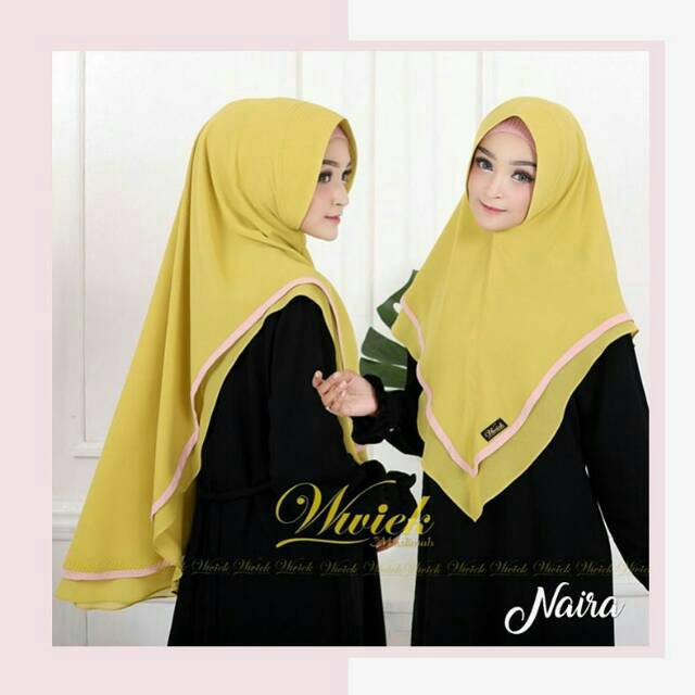 SALE sisa warna Lime Khimar Naira by Wwiek