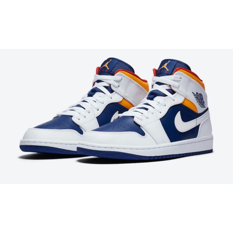 Air Jordan 1 Mid Royal Laser Orange