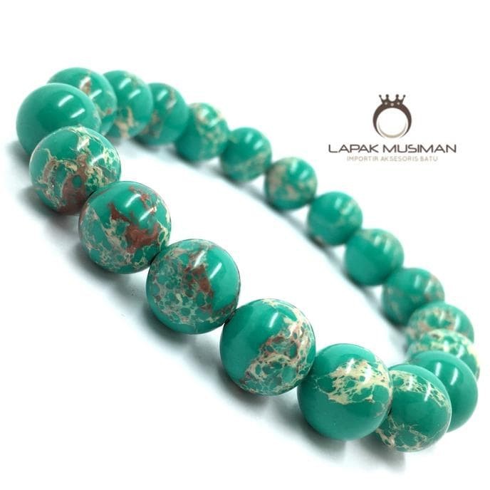 [Bayar di Tempat] GELANG BATU PIRUS TURQUOISE PERSIA ASLI NATURAL