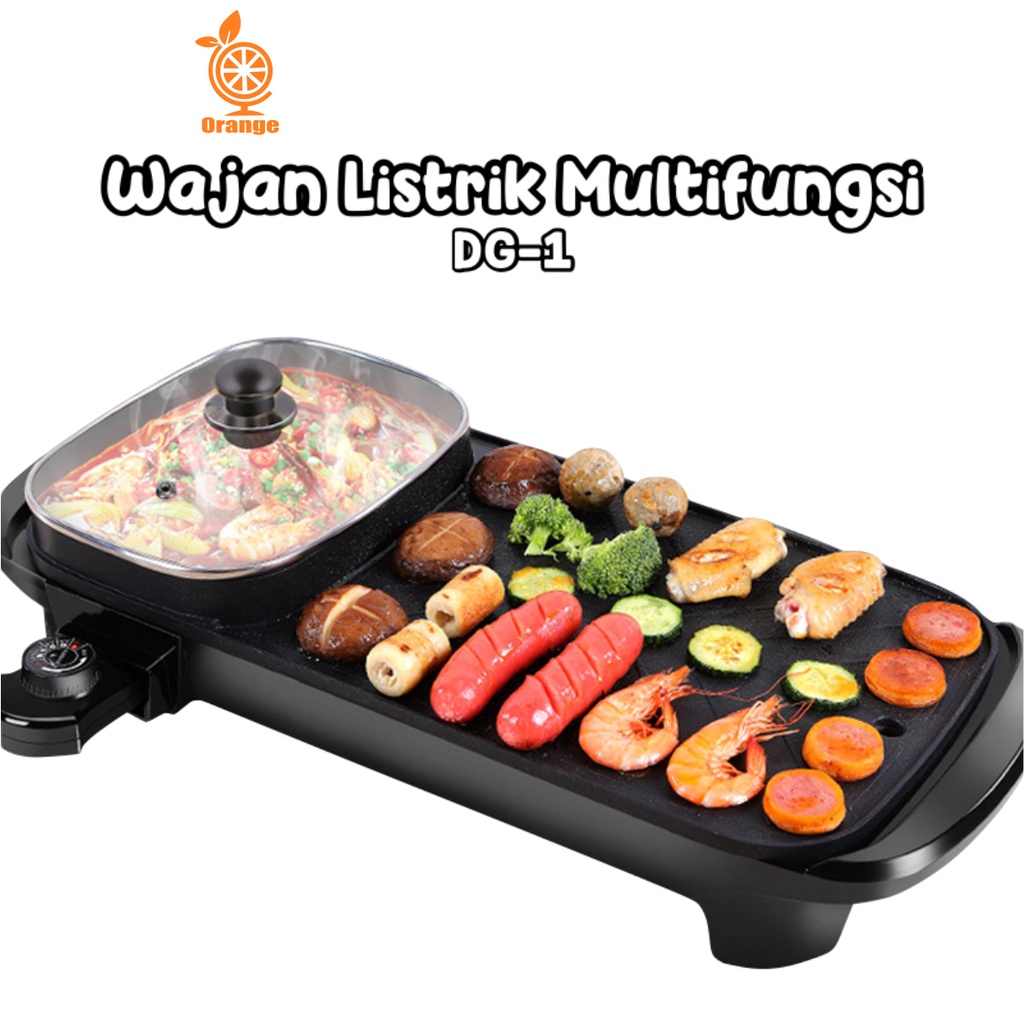 Pemanggang Multifungsi Elektrik Barbeque 2in1 - BBQ Grill Suki Hotpot Multifungsi