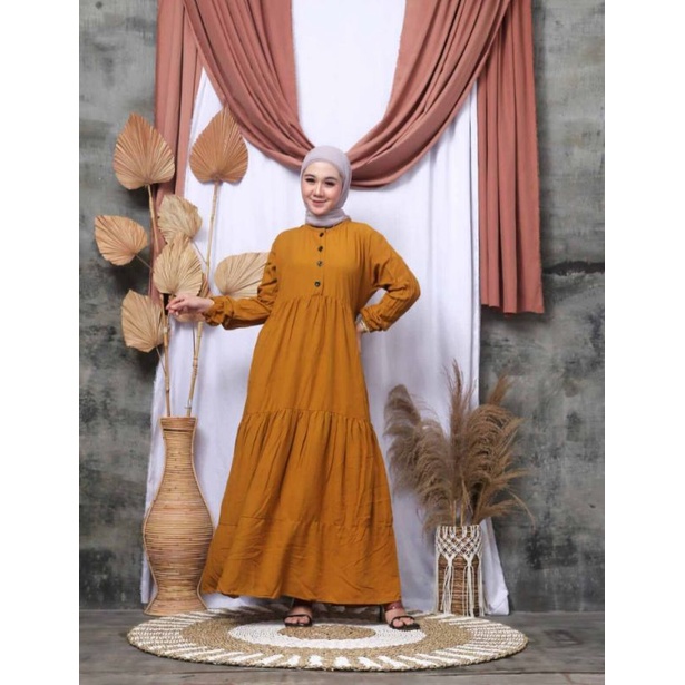 GAMIS SUSUN KANCING RAMPEL TERBARU