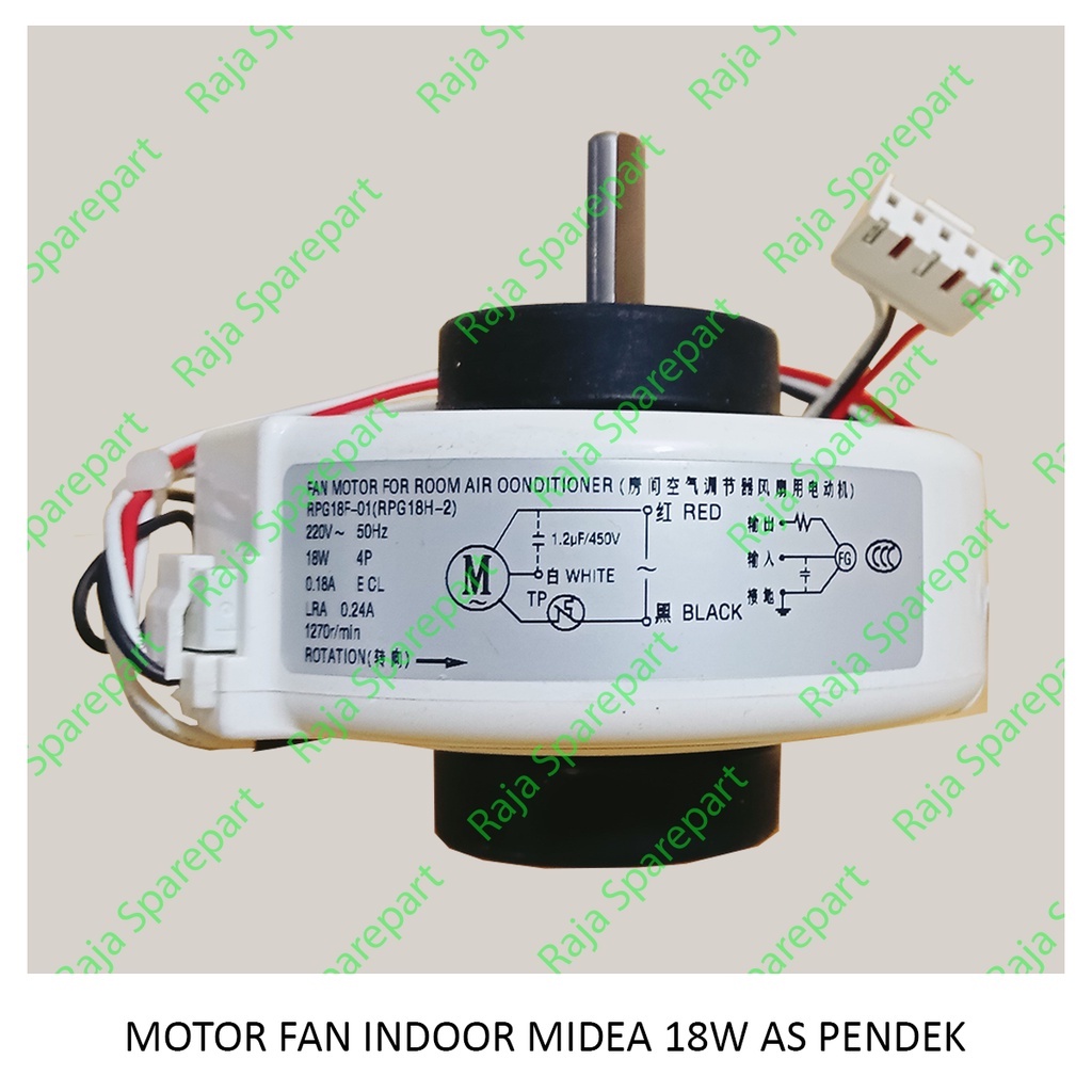 MOTOR FAN INDOOR AC MIDEA 18W AS PENDEK