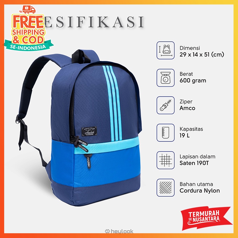 [BISA COD] Tas Punggung Ransel Jinjing Punggung Olahraga Gym Travel Backpack Bag Kapasitas Besar